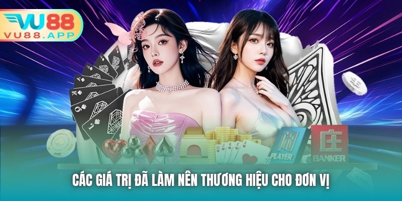 Các giá trị đã làm nên thương hiệu cho đơn vị
