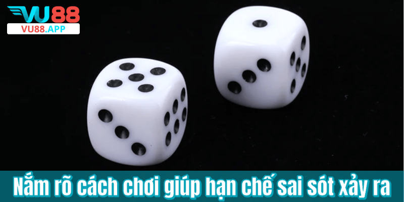 Nắm rõ cách chơi giúp hạn chế sai sót xảy ra